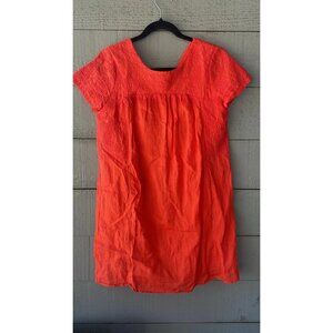 Lucky Brand Embroidered Red Mini Tunic Dress Short Sleeve Casual XS NEW